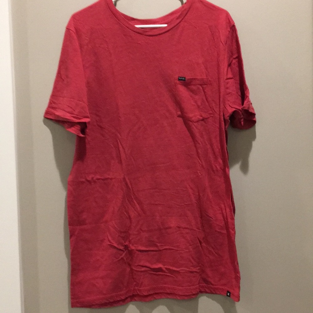 Red Hurley T-shirt w/ left front pocket